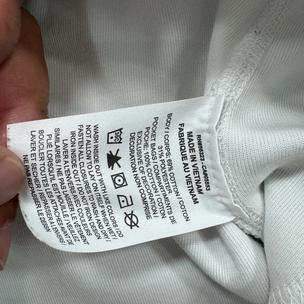 Nike Tech Fleece Jogger Pants Mens XL White Tapered Zipper Pocket Athletic